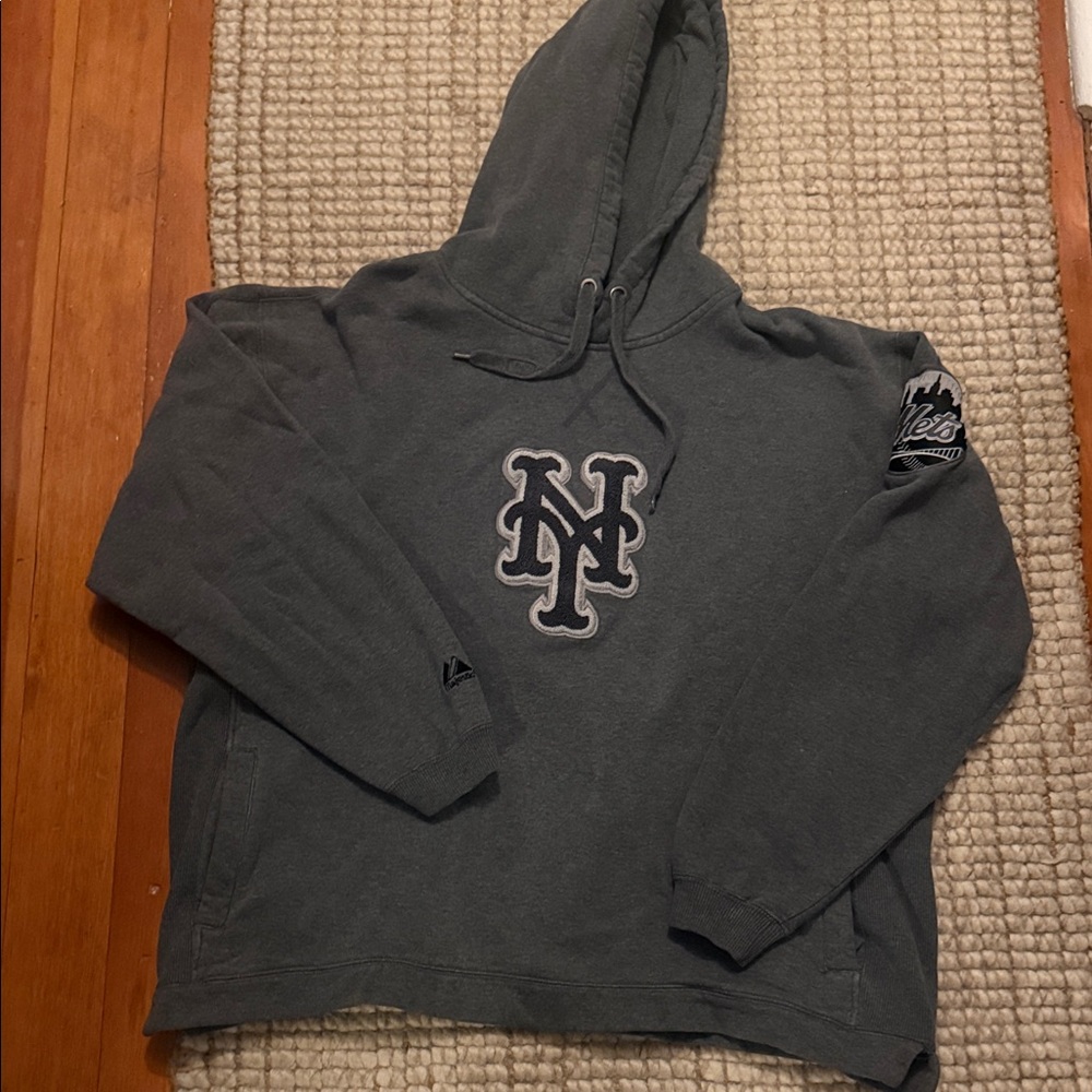 NY Mets Dark Gray Men's Hoodie